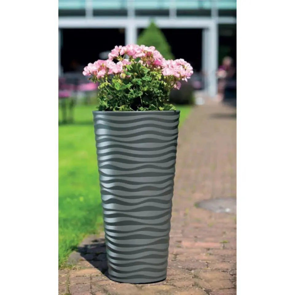 Form Plastic Plantenpot rond - kunststof - zwart - D40 x H79 cm