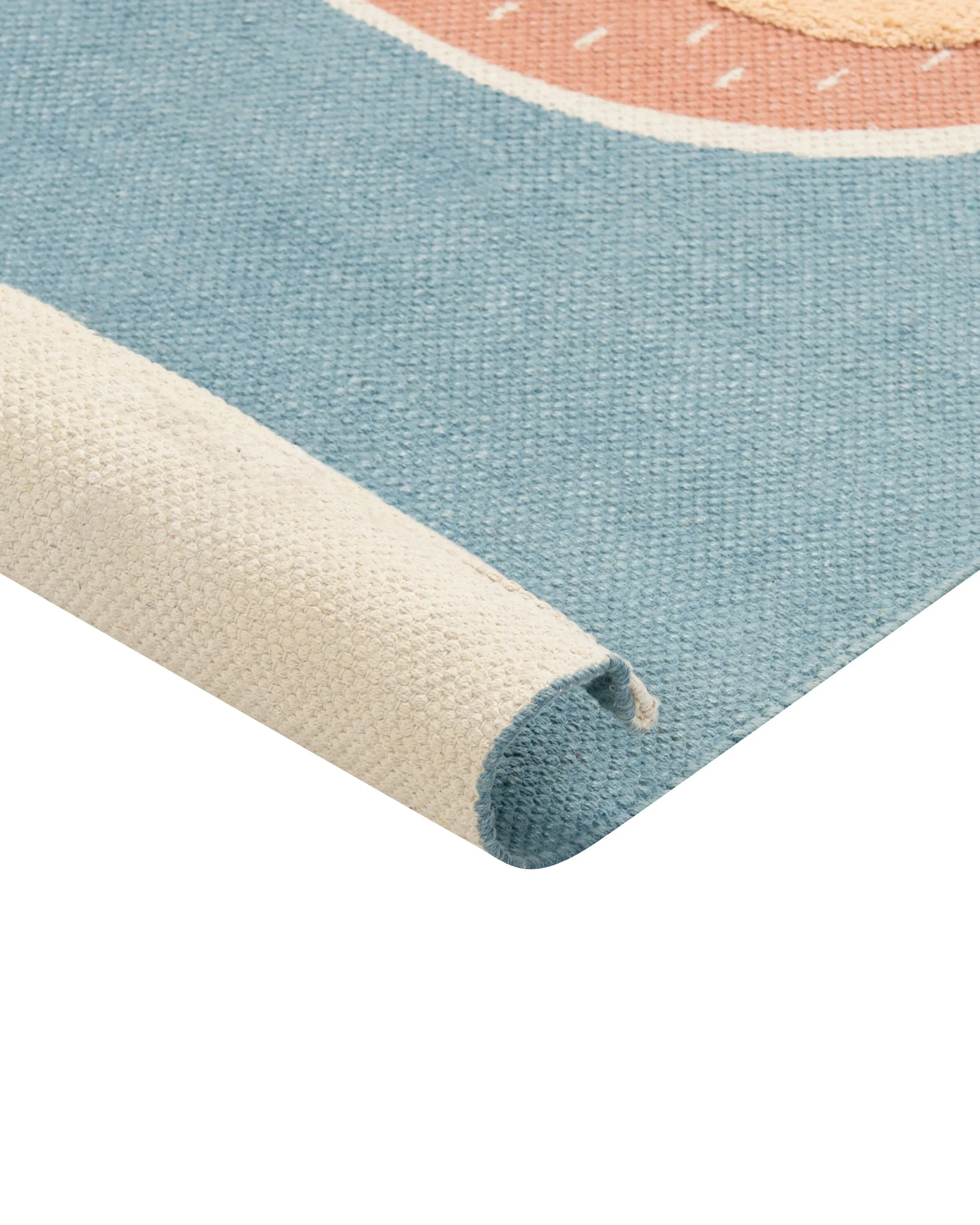 Kindervloerkleed ISAK Blauw 80 x 150 cm Katoen