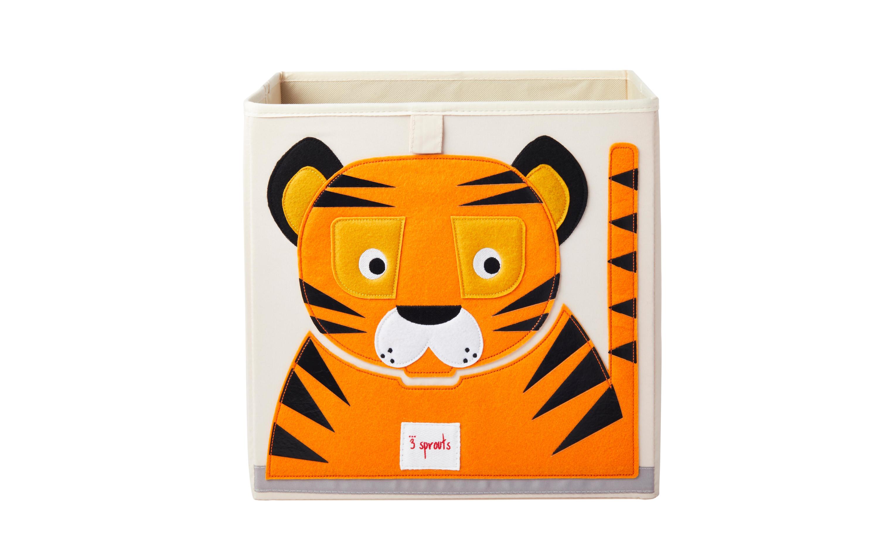 Spielzeugbox TigerAufbewahrungsbox aus Stoff, Gorilla, 33 x 33 cm, beige/braun