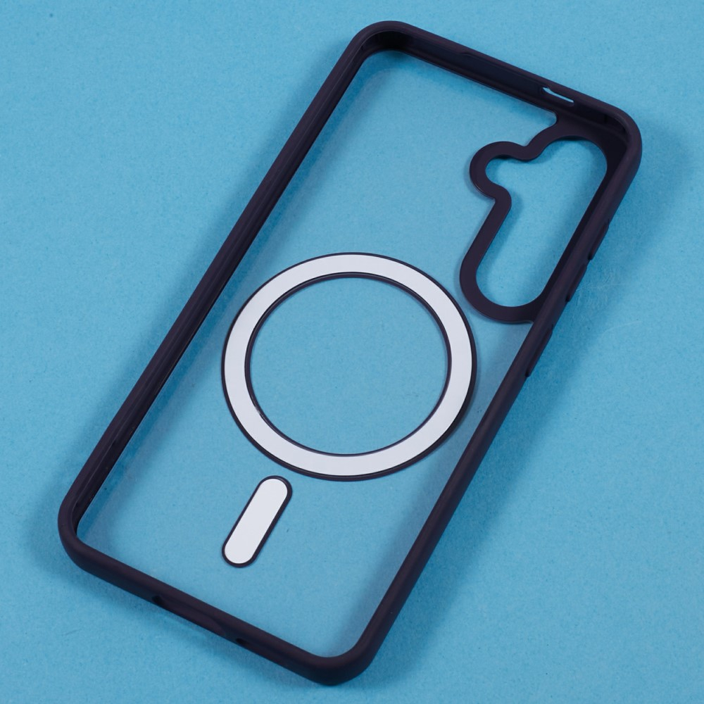 Samsung Galaxy S24  Plus Hybrid Hardcase Hülle TPU Bumper   Kunststoff Rückseite MagSafe-Modul - Schwarz / Transparent