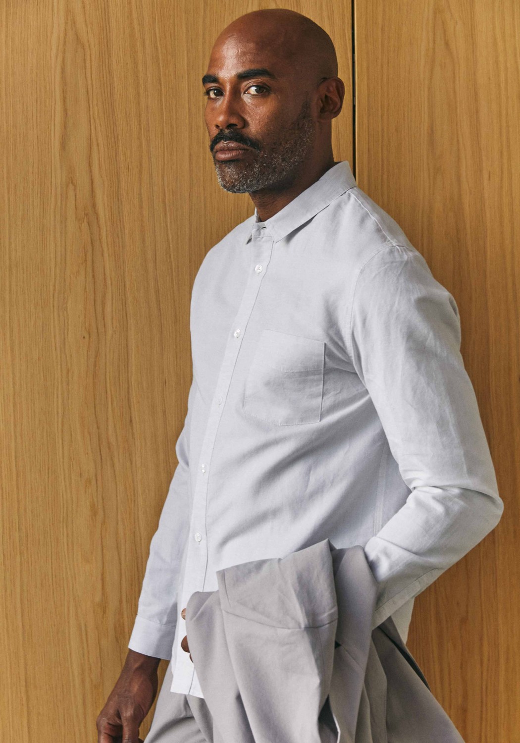 About Companions Leinenhemd Simon Shirt Stone
