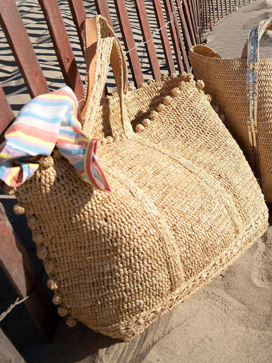 Sac Le Cabas Raphia pompon VANESSA BRUNO