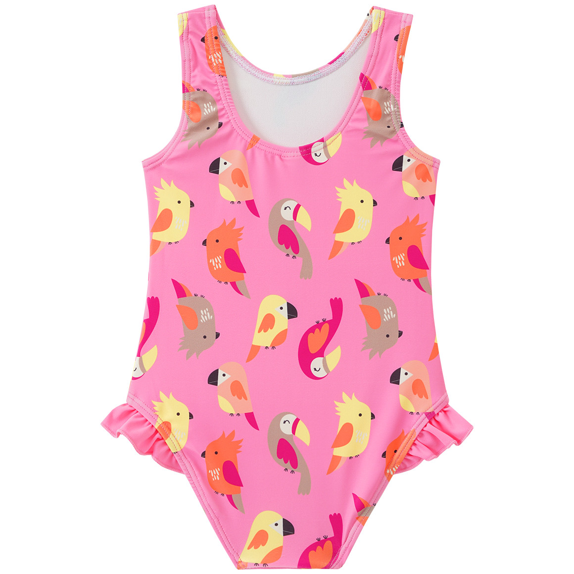 Topomini Baby Badeanzug mit Vogel-Motiven pink