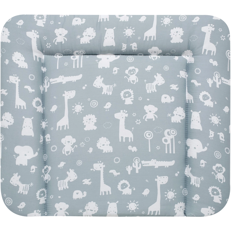 Alvi Wickelauflage Kuschel Folie Zootiere puderblau 69 x 69 cm