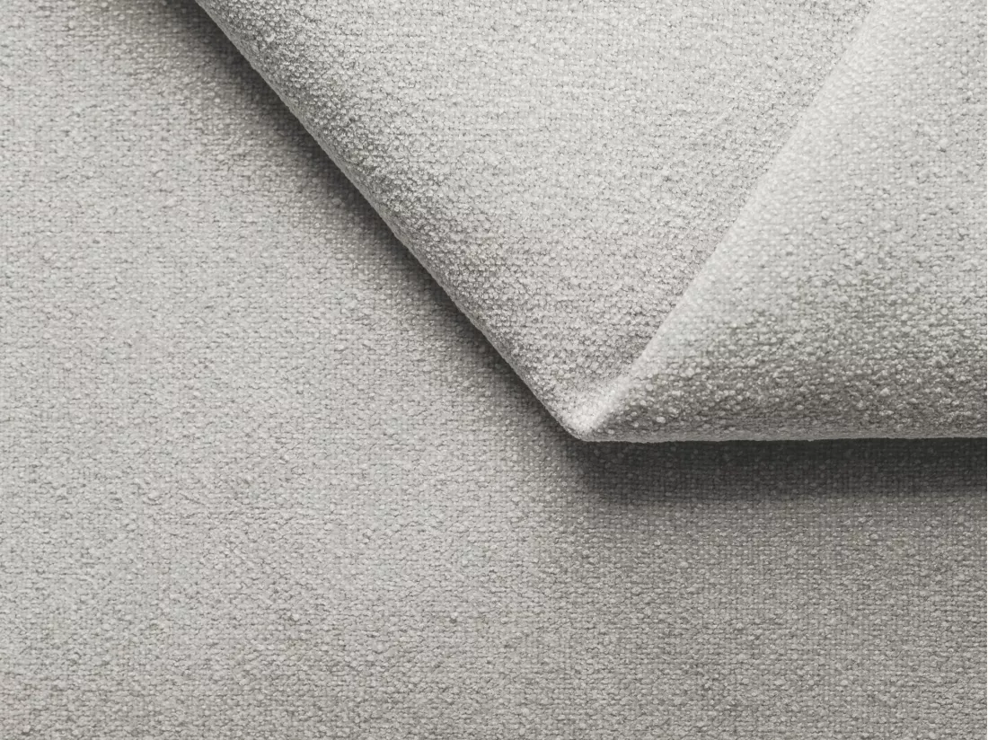 Canapé modulable 3 places en tissu bouclette - argent - AILANI