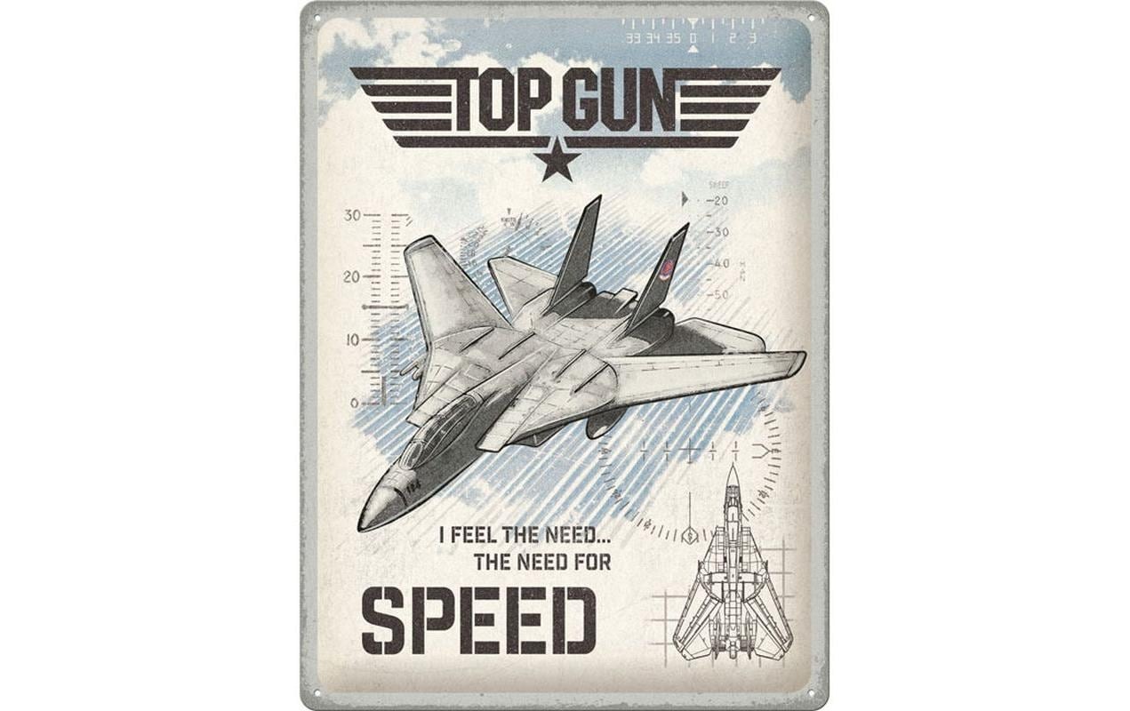 Metallschild »Nostalgic Art Top Gun Jet 30 x 40 cm, Metall«