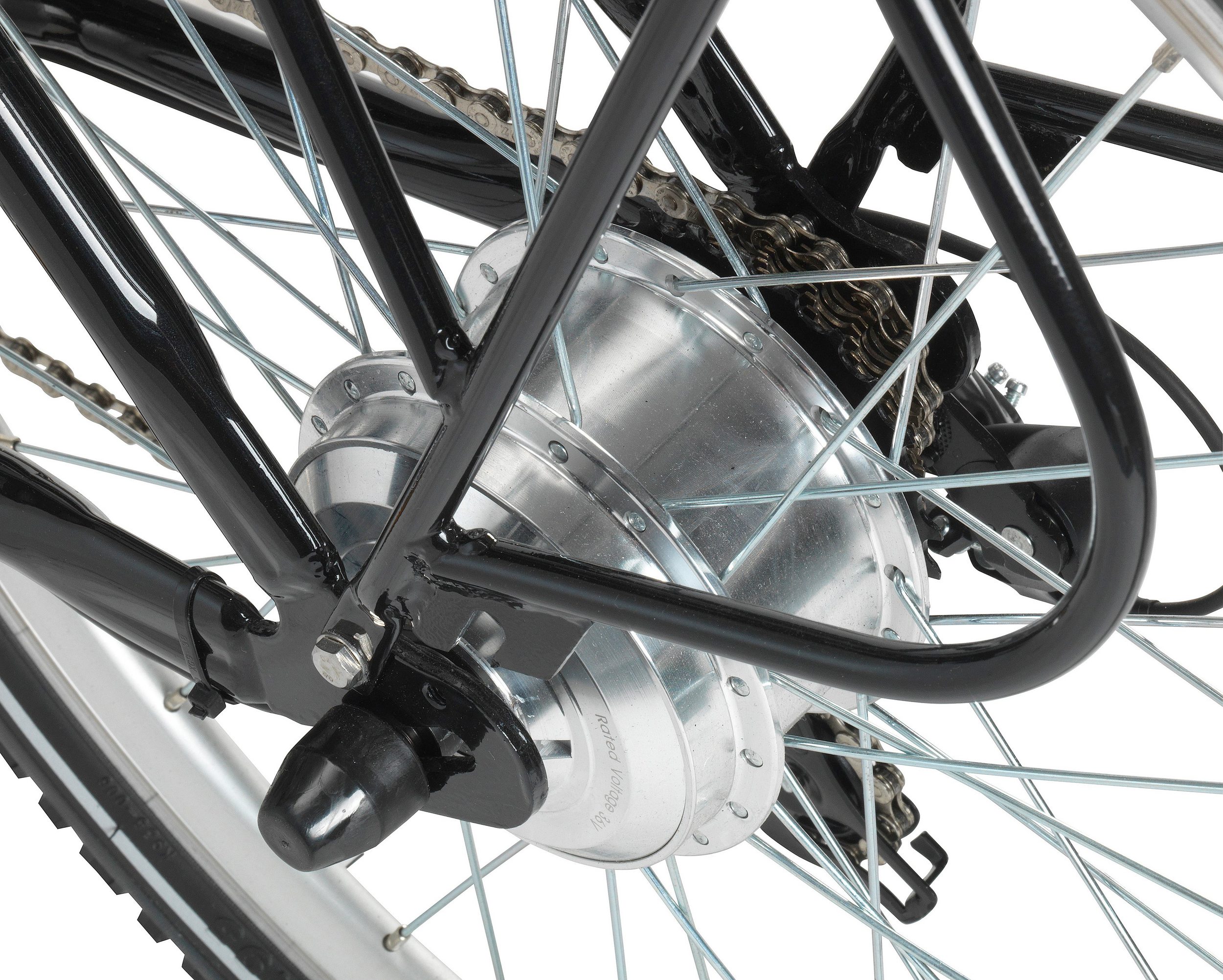 GreenStreet Elektrolastenfahrrad E-Cargo 250 W 24 Zoll schwarz
