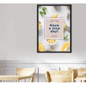 Cadre porte-affiche Premium+, A2, noir