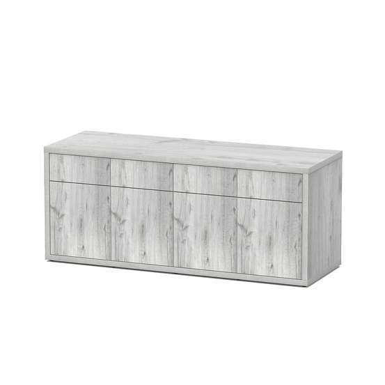 Meuble d'aquarium avec 4 portes Sublime Chêne Blanc L.200xP.70xH.83cm