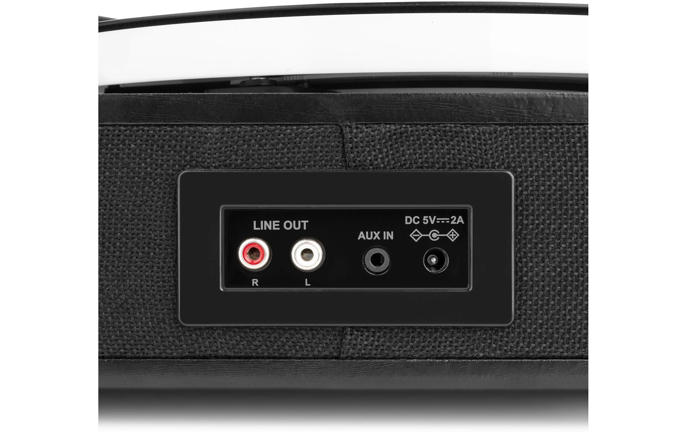 Plattenspieler RP162LED Schwarz<br>Plattenspieler mit Bluetooth und farbwechselnden LEDs