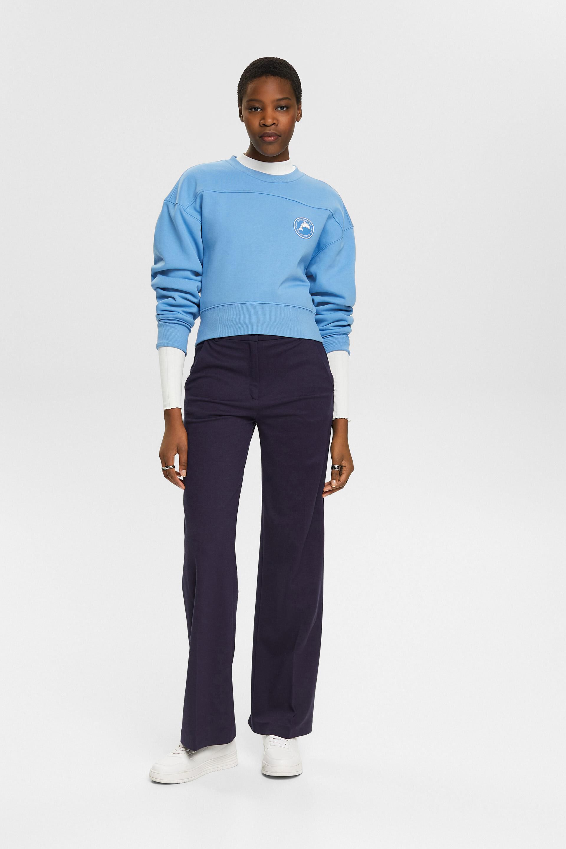 En matière recyclée le sweat-shirt court