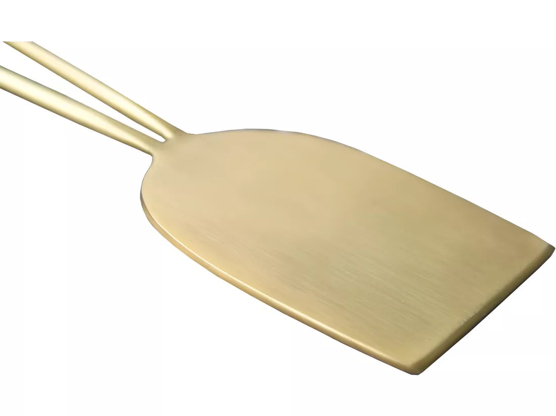 Service à fromage 3 couverts acier inox doré finition brossé - 8122