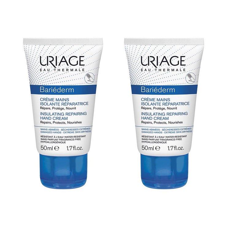 Bariederm Creme Mains Isolante Reparatrice Mains Abimees 2x50ml Bariéderm-Cica Uriage
