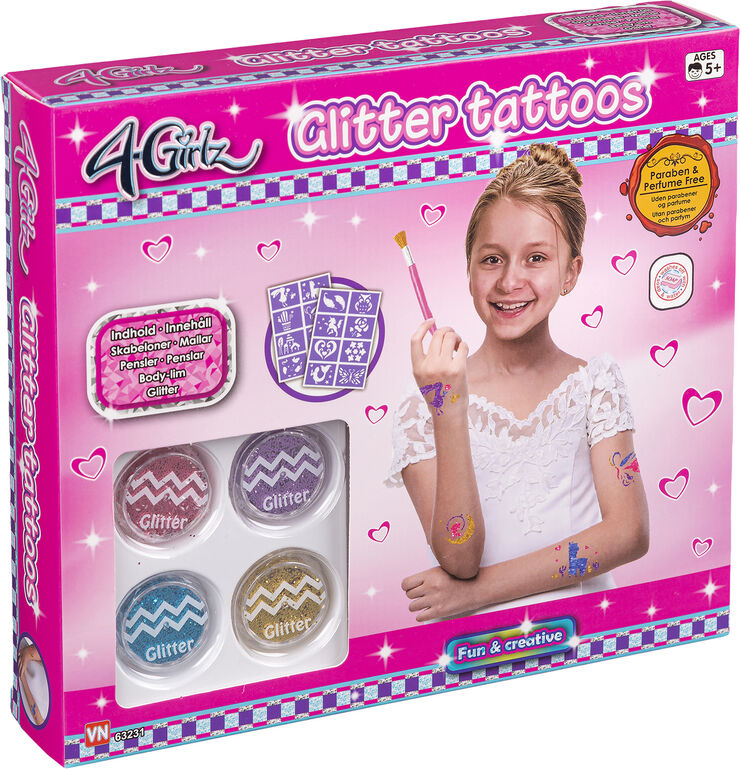4-GIRLZ 4-GIRLZ GLITTER TATOO SÆT