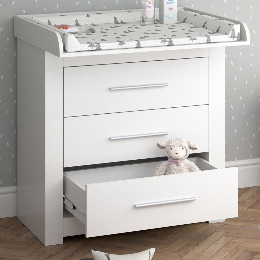 Vicco Wickeltisch MIRO Wickelkommode mit Aufsatz Wickelregal Kommode Schubladen