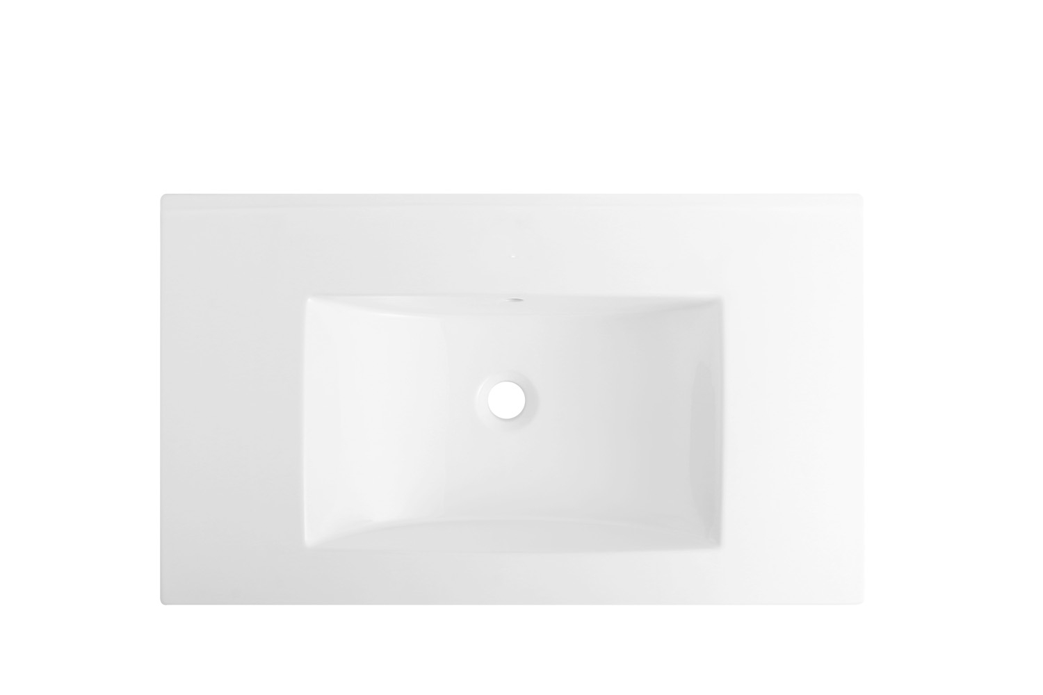 Fontana Latina keramische wastafel 80cm zonder kraangat wit glans