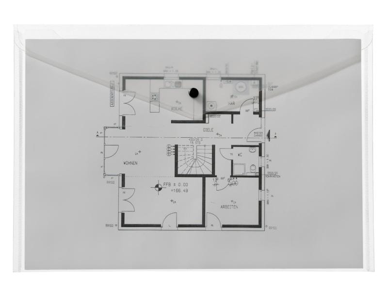 Kolma Dokumentenmappe Easy A3 KolmaFlex Transparent Dokumententasche mit Druckknopf