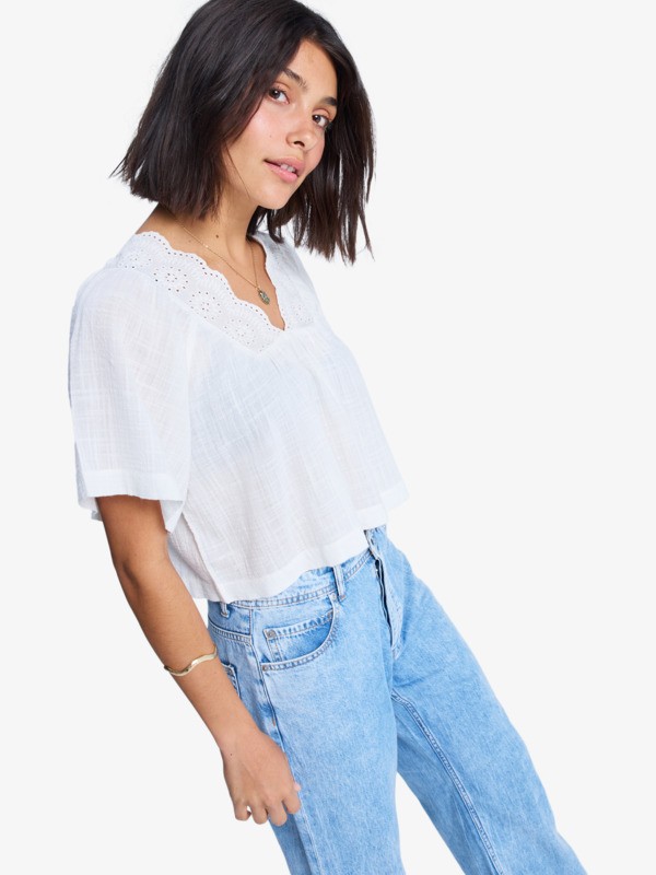 Paradise Lagoon Blouse manches courtes Blanc Femme