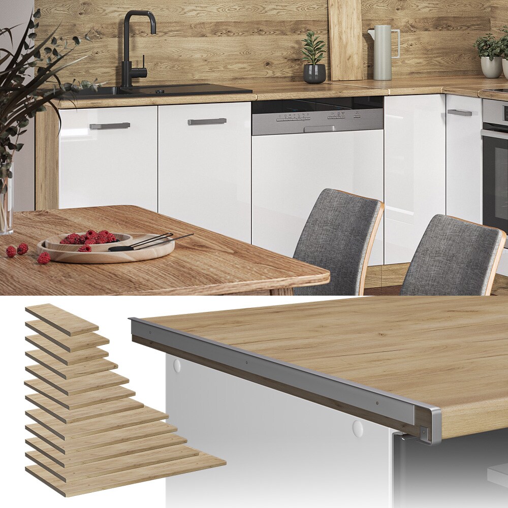 Vicco Küchenarbeitsplatte R-Line Eiche 50 cm