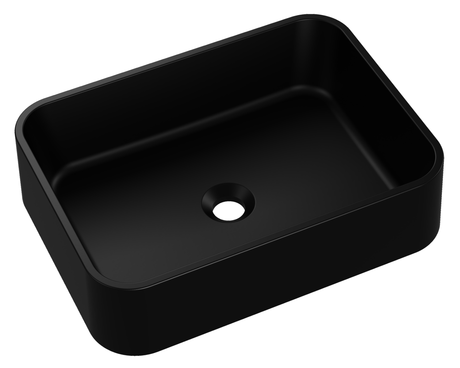 Kerra Cres E wastafel 50x37x12.5cm zwart