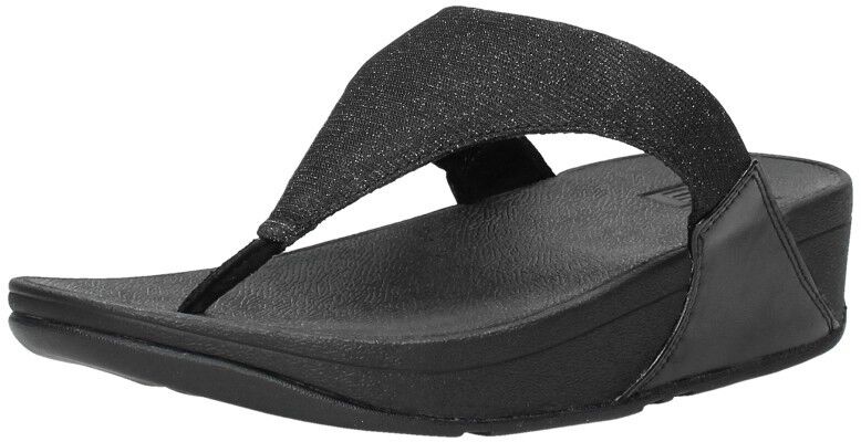 Fitflop Lulu Shimmerlux Toe - Post Sandals zwart