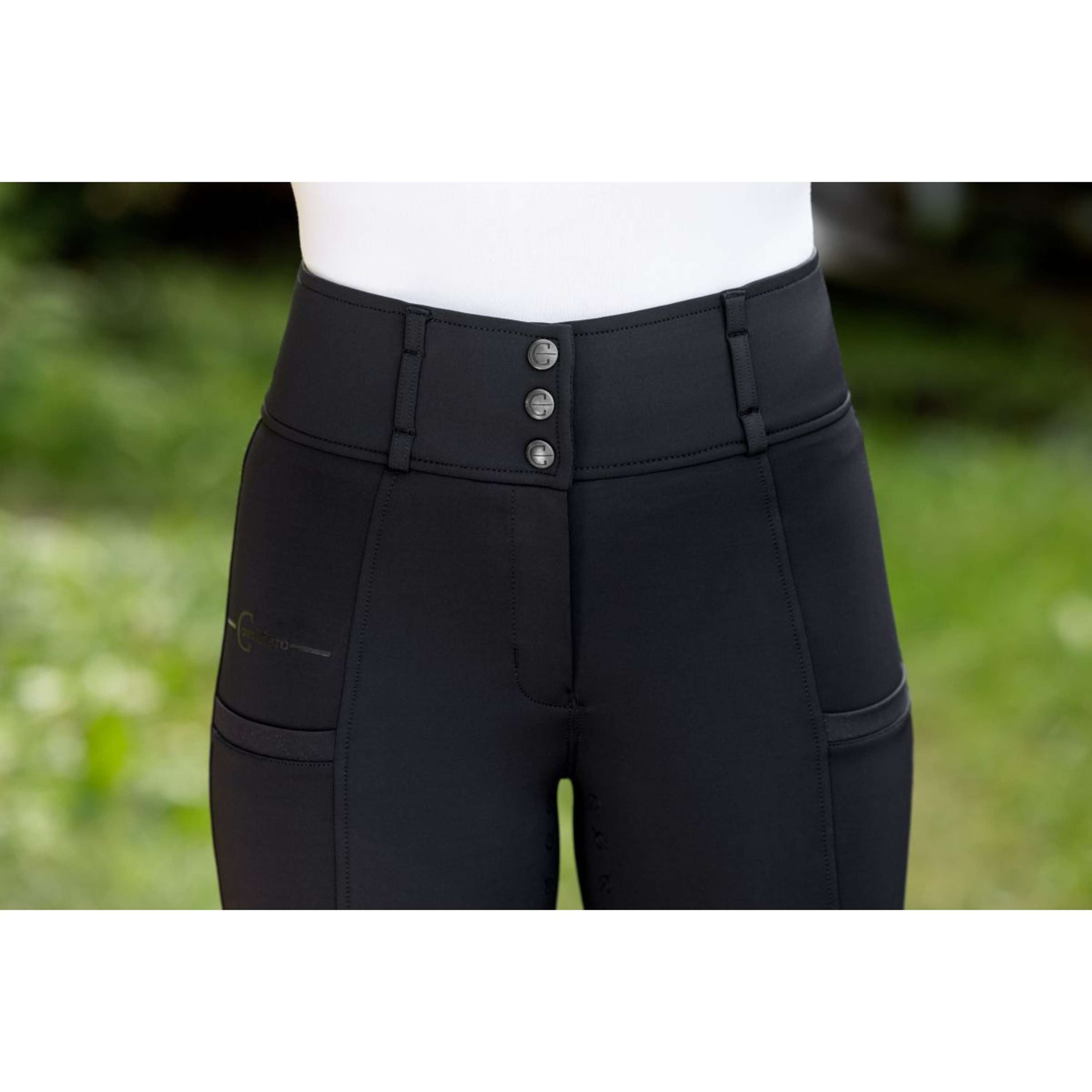 Covalliero Rijbroek Highwaist Full Grip Zwart