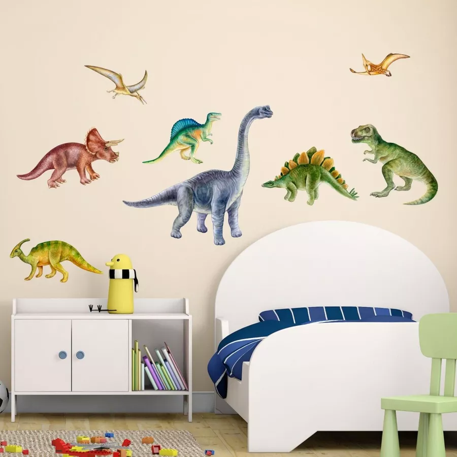 Nikima Wandtattoo 234 Wandtattoo Dinosaurier bunt