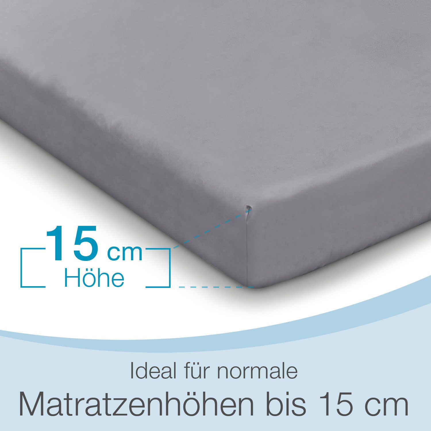 Bestschlaf Spannbettlaken für Gästematratzen, 75x195x15 cm