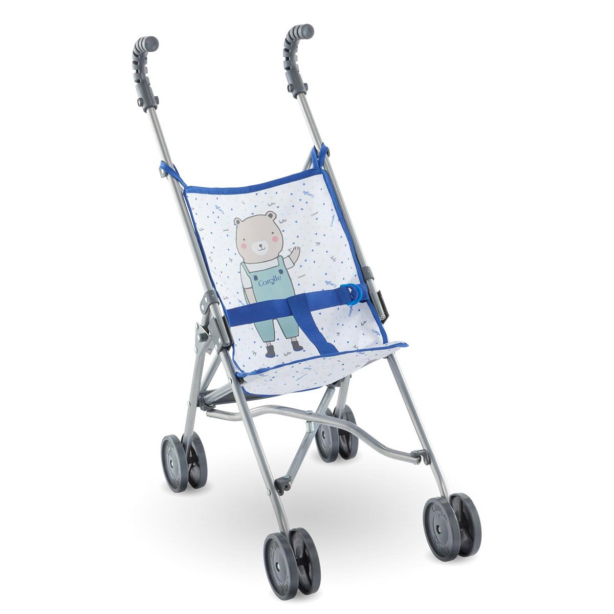 Poussette canne bleue Mon Grand Poupon 36-42 cm