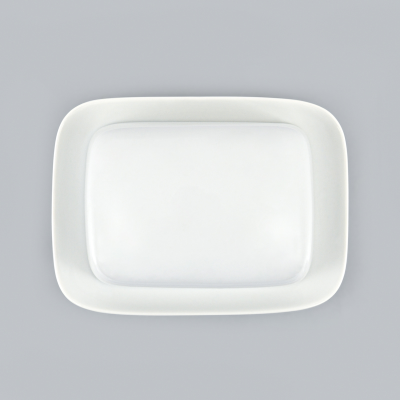 Beurrier avec couvercle blanc