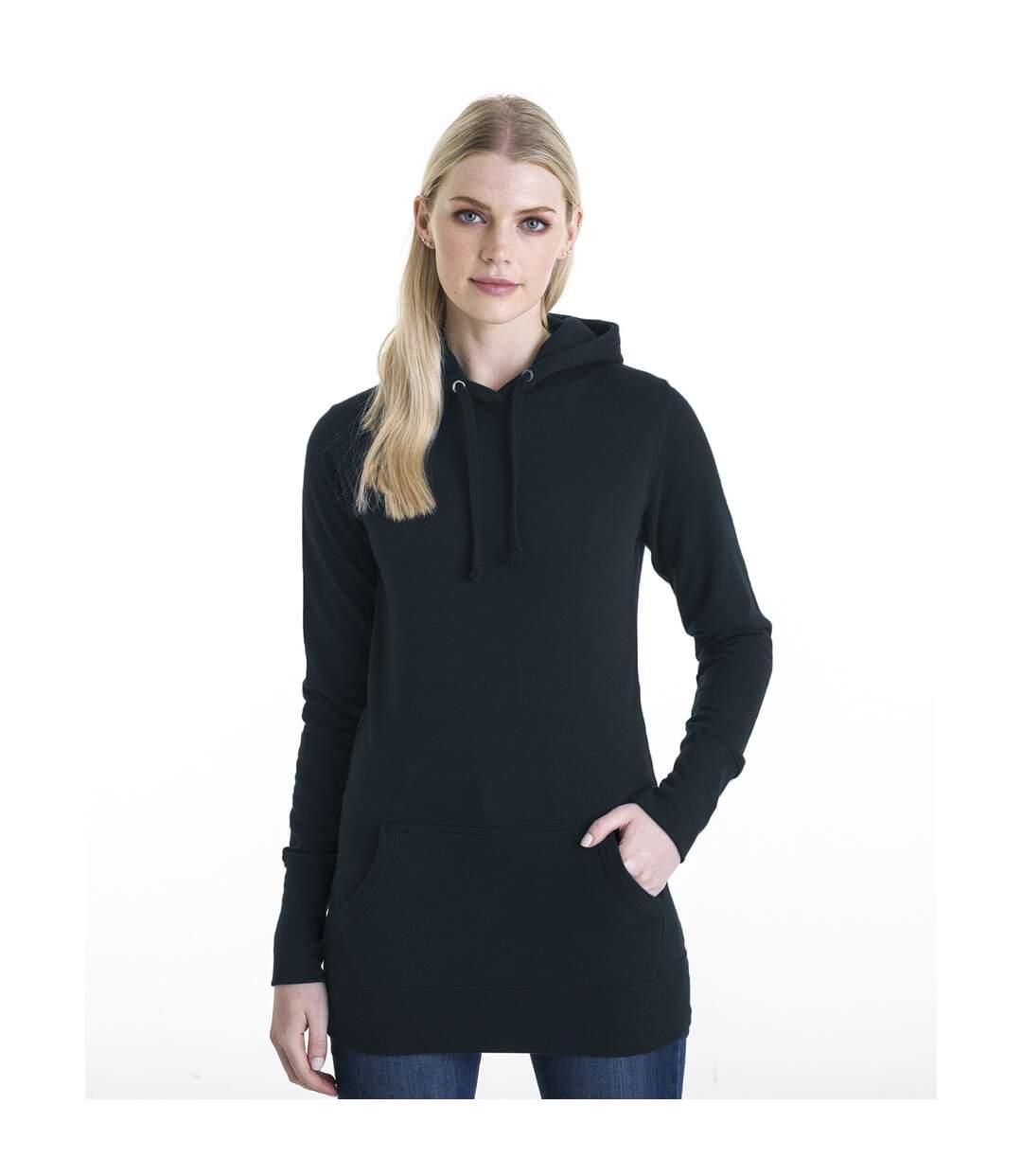 Awdis - Sweatshirt long à capuche - Femme (Bleu marine) - UTRW167