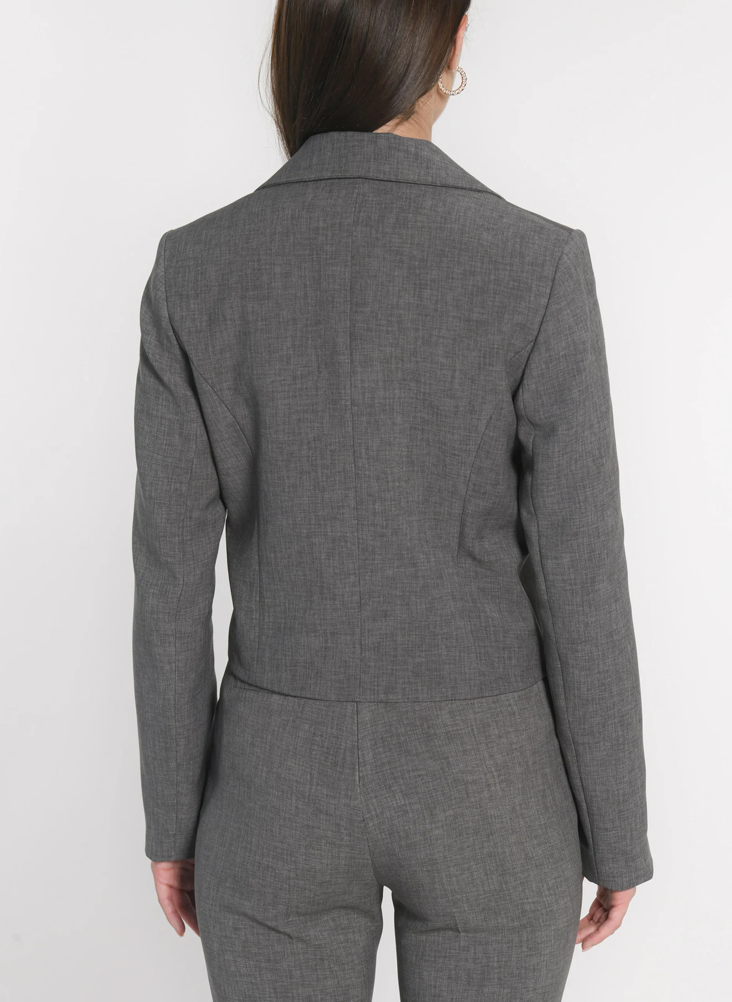 TESSA - Veste col tailleur| Gris