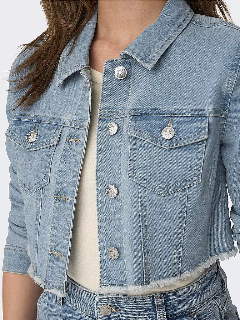 ONLY Jeansjacke Cropped Fit ONLWONDER  hellblau