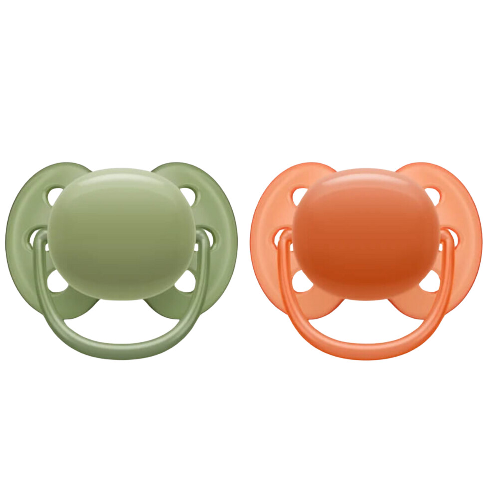 Philips Avent Fopspeen Ultra Soft 18+ mnd Groen Oranje2 stuks