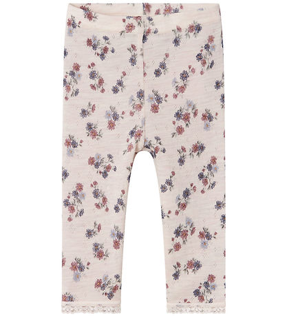 Name It Leggings - Wolle - Noos - NbfWang - Flieder Ash m. Lochm