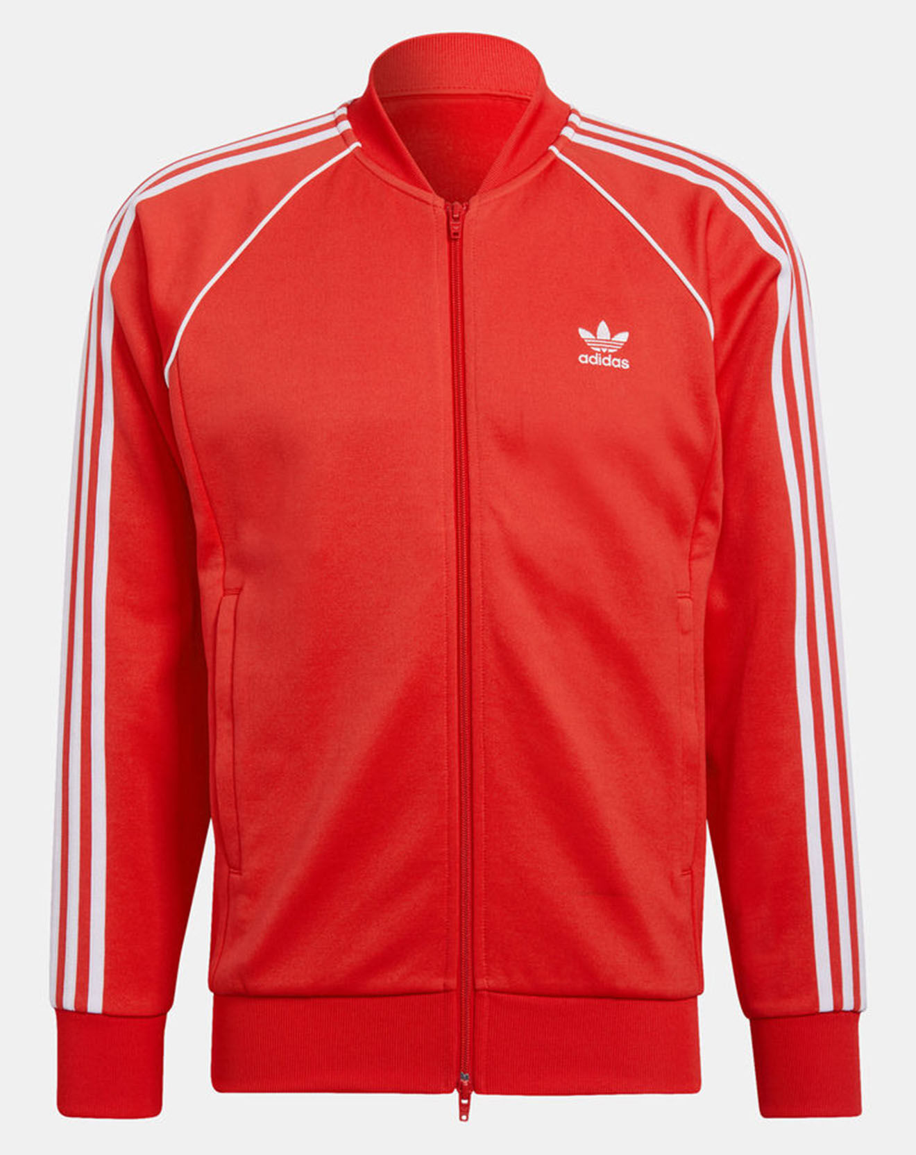 Adidas Sweat zippé rouge
