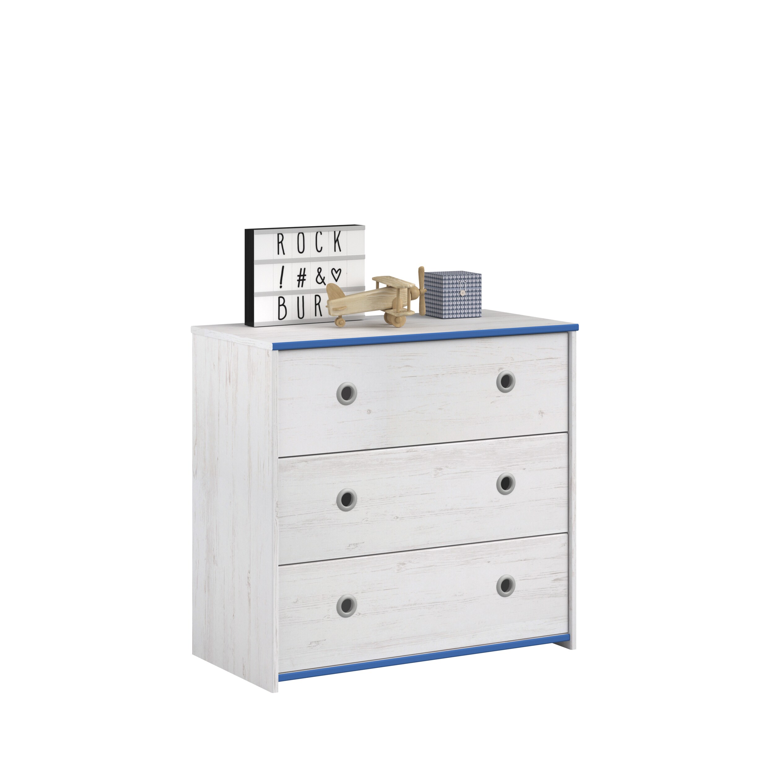 Parisot Hochbett extra hoch, mit Kommode, 