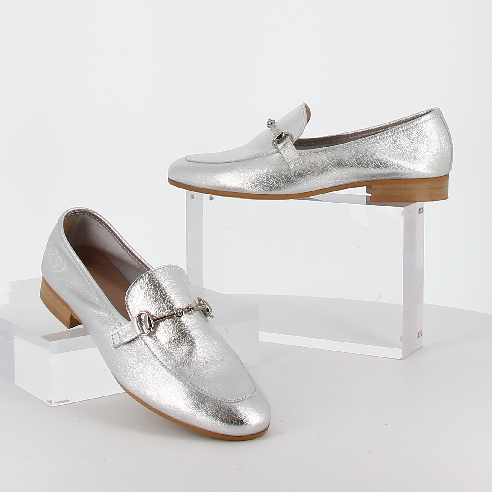 André - Mocassins NUITETJOUR Argent