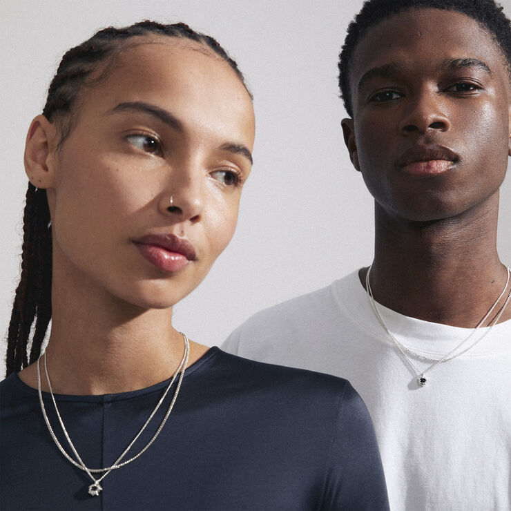 Pilgrim ACT recycled necklace 2-in-1 silver-plated Sølv