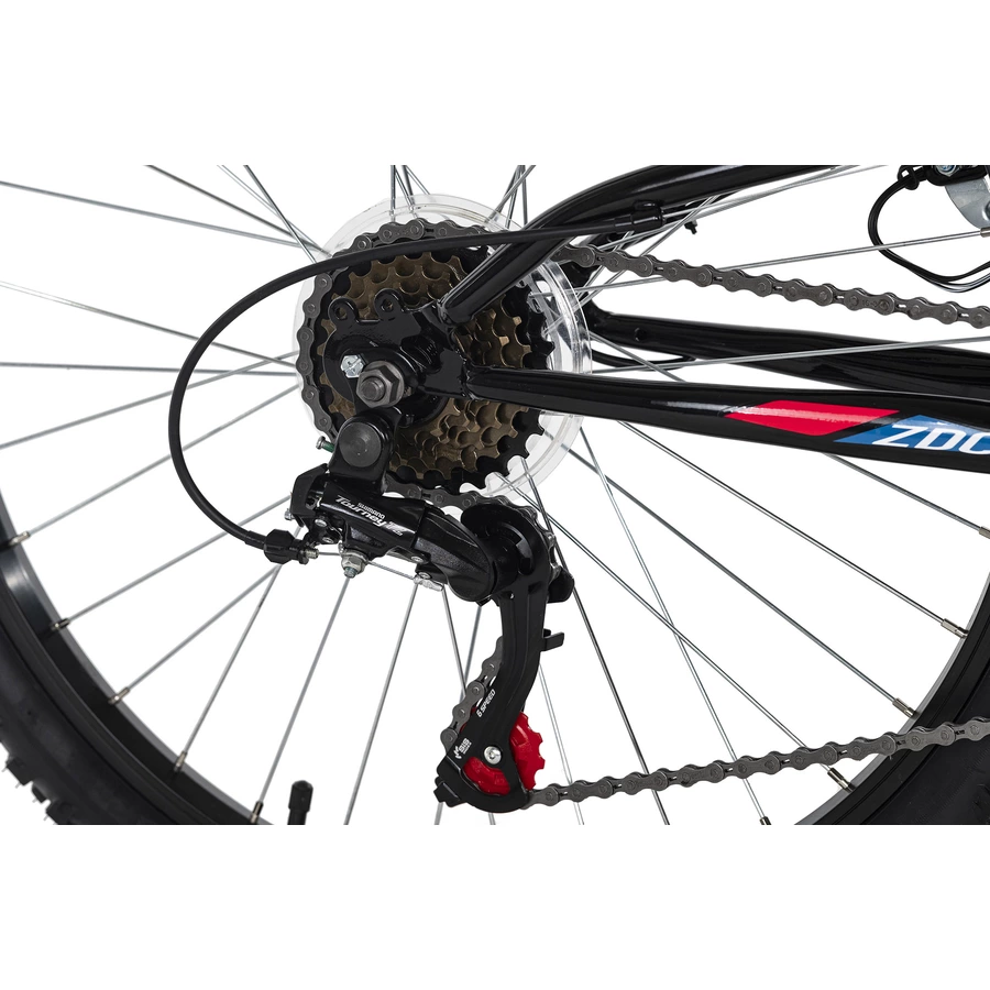 KS Cycling Kinder-Mountainbike ATB 24'' Zodiac RH 38 cm Schwarz-Rot
