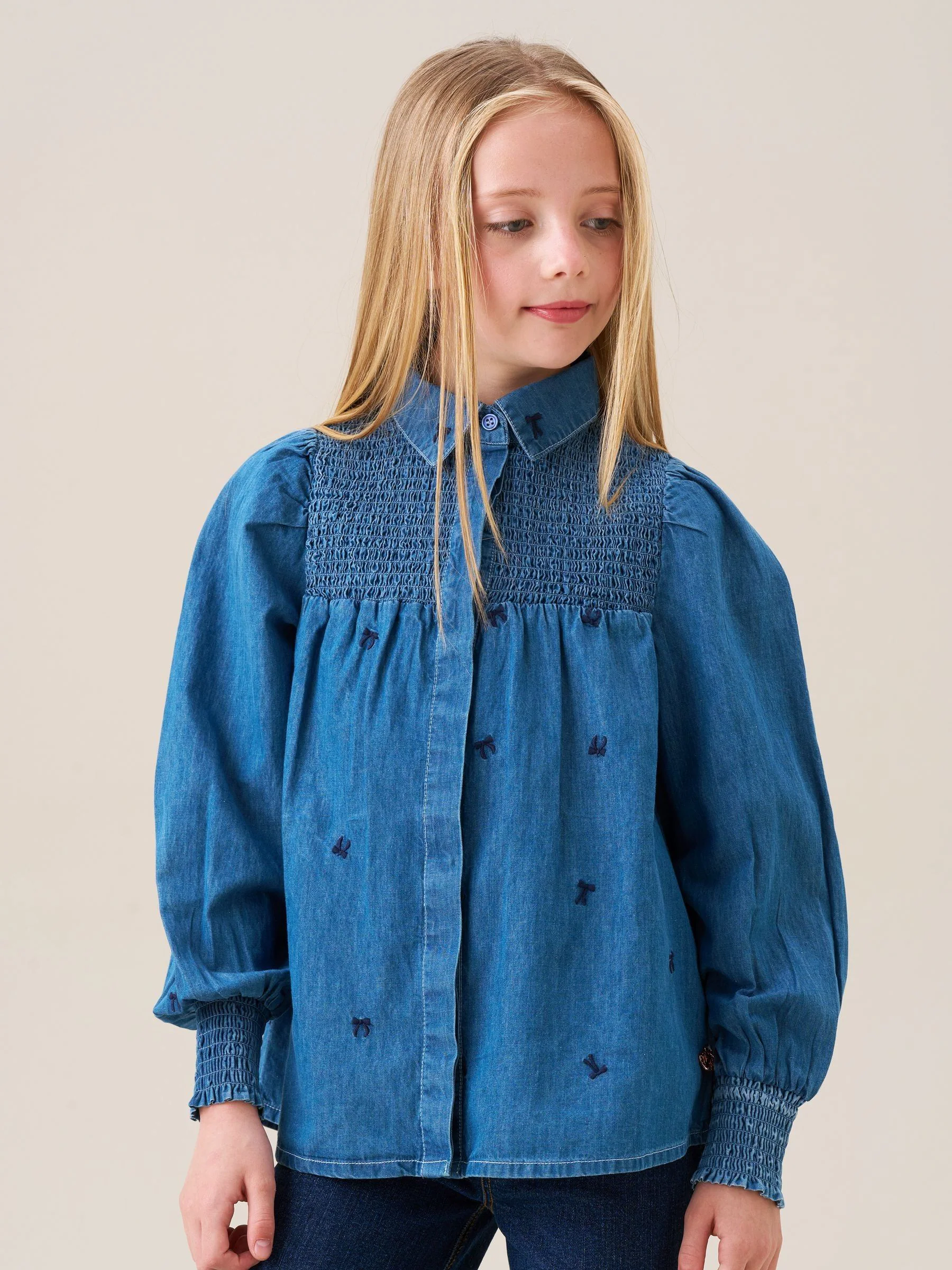 Angel & Rocket Myla Embroidered Denim Shirt