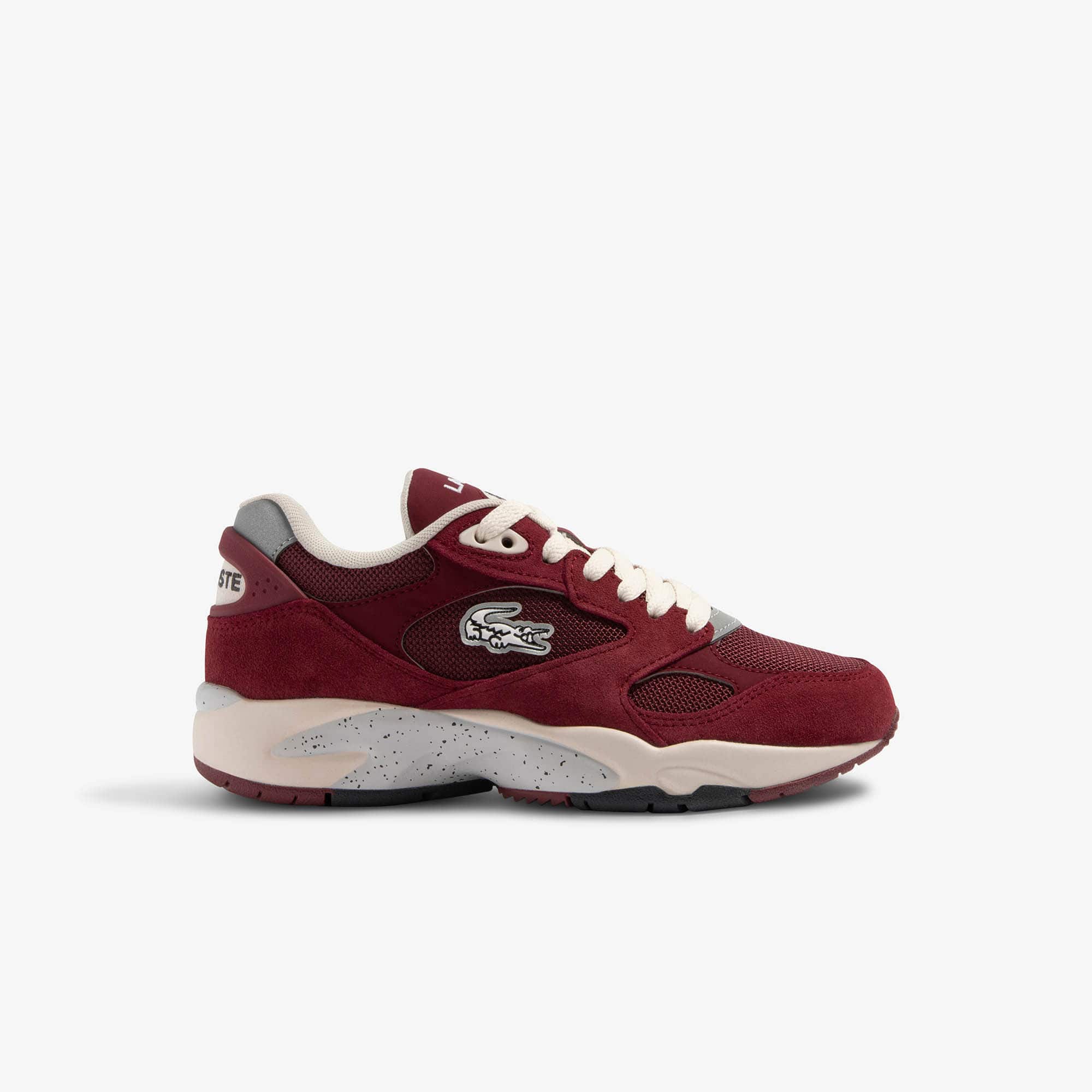 Sneakers Storm 96 Vintage femme cuir velours Sneakers - Rouge - Lacoste - Femme