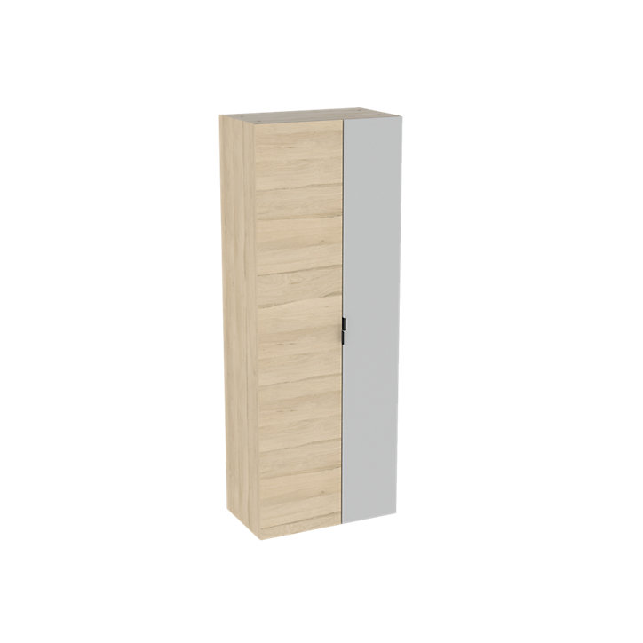 Colonne de salle de bains à suspendre aspect bois Pamili 60 cm