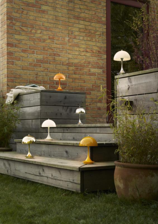 Louis Poulsen Panthella tafellamp V3 Ø16 LED oplaadbaar Opal White