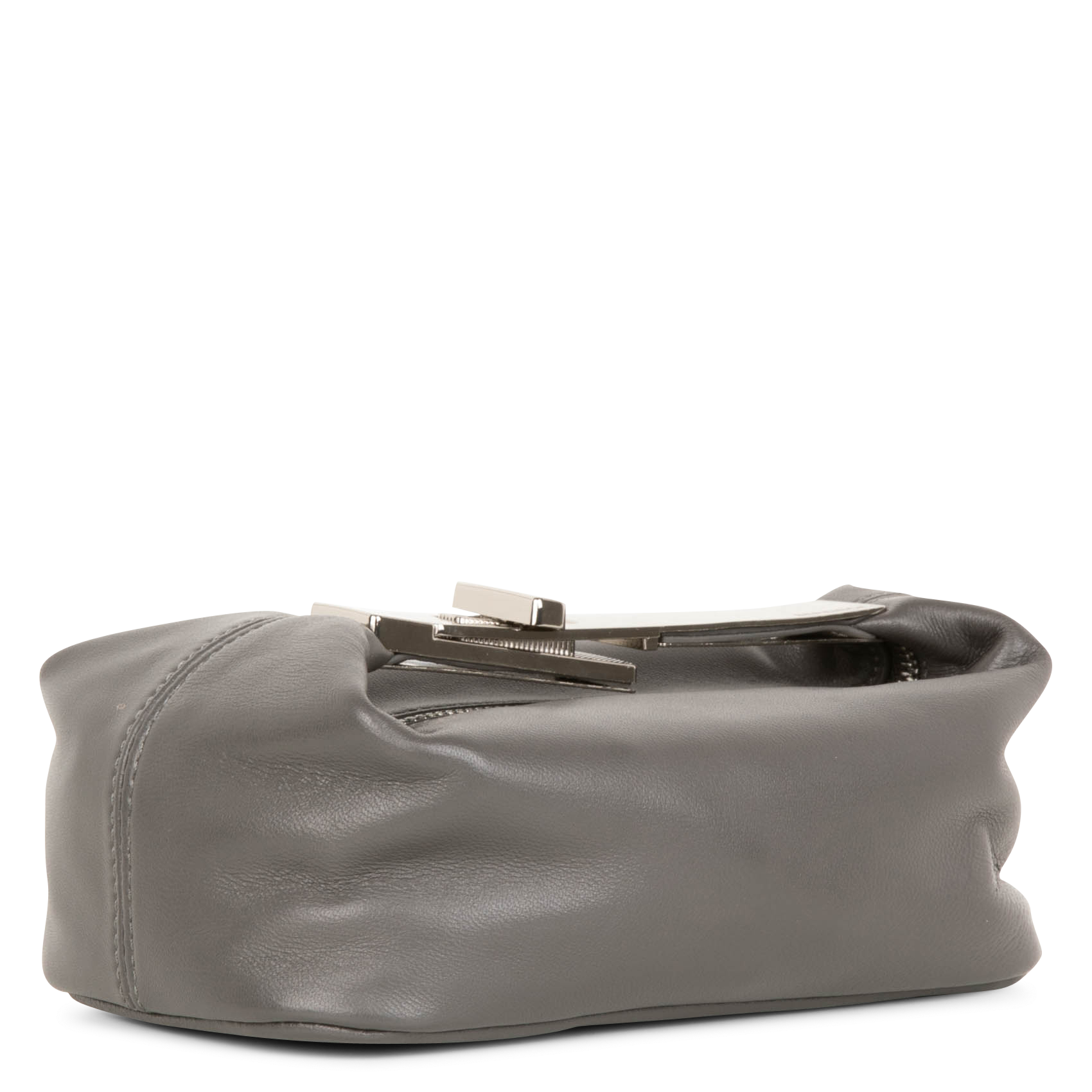 OPOUPY - Petit sac en cuir à anse métallique | Gris