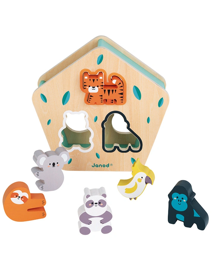 Janod-WWF® Steckspiel TIERE 6-teilig aus Holz
