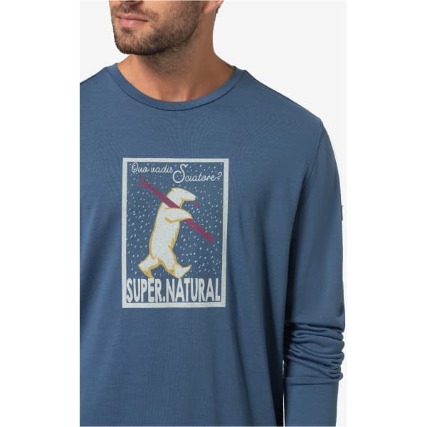 T-shirt thermique SUPER.NATURAL M SKIATORE LS NIGHT SHADOW BLUE/VARIOUS