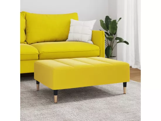 Repose-pied jaune 77x55x31 cm velours