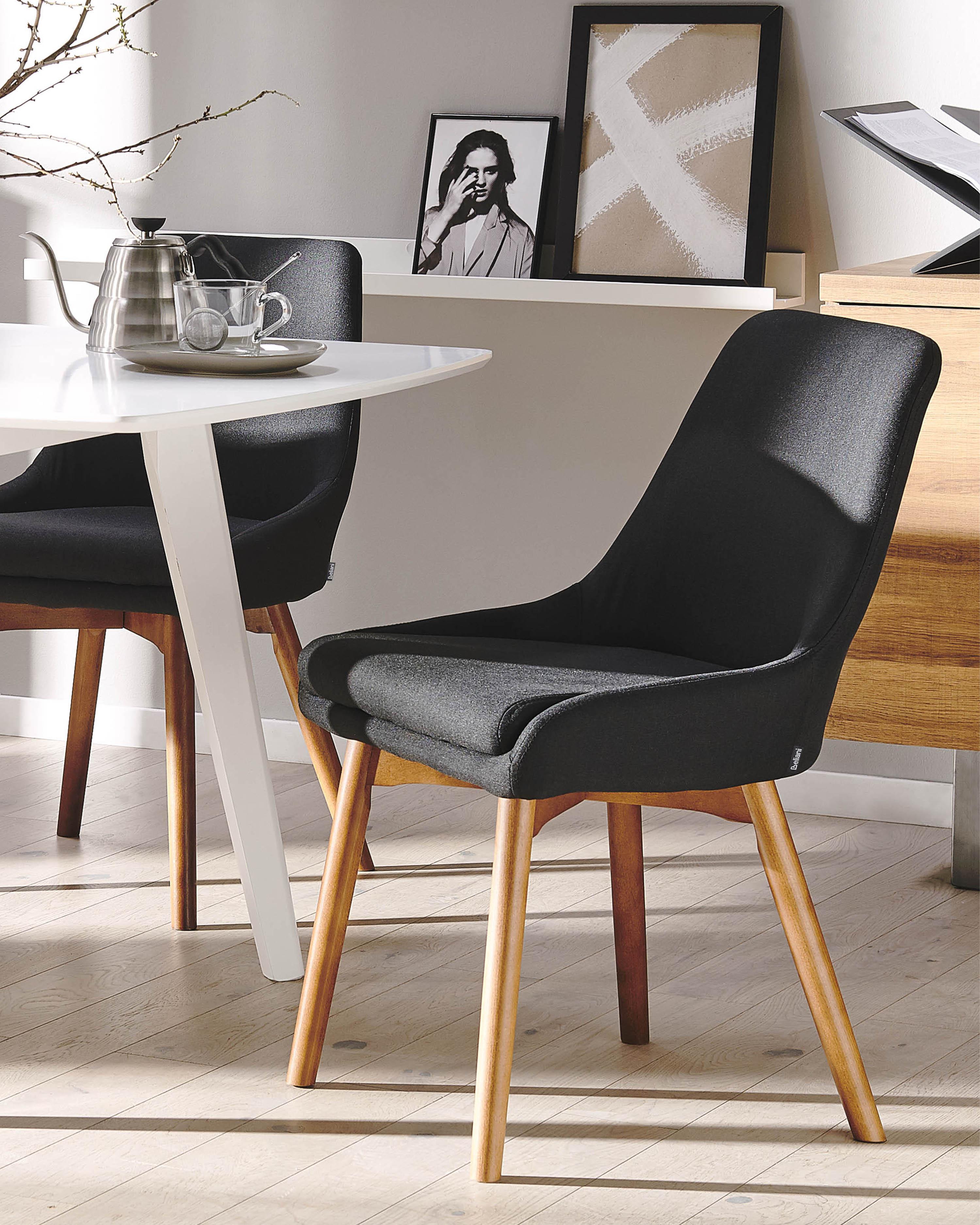 Set van 2 eetkamerstoelen MELFORT Zwart