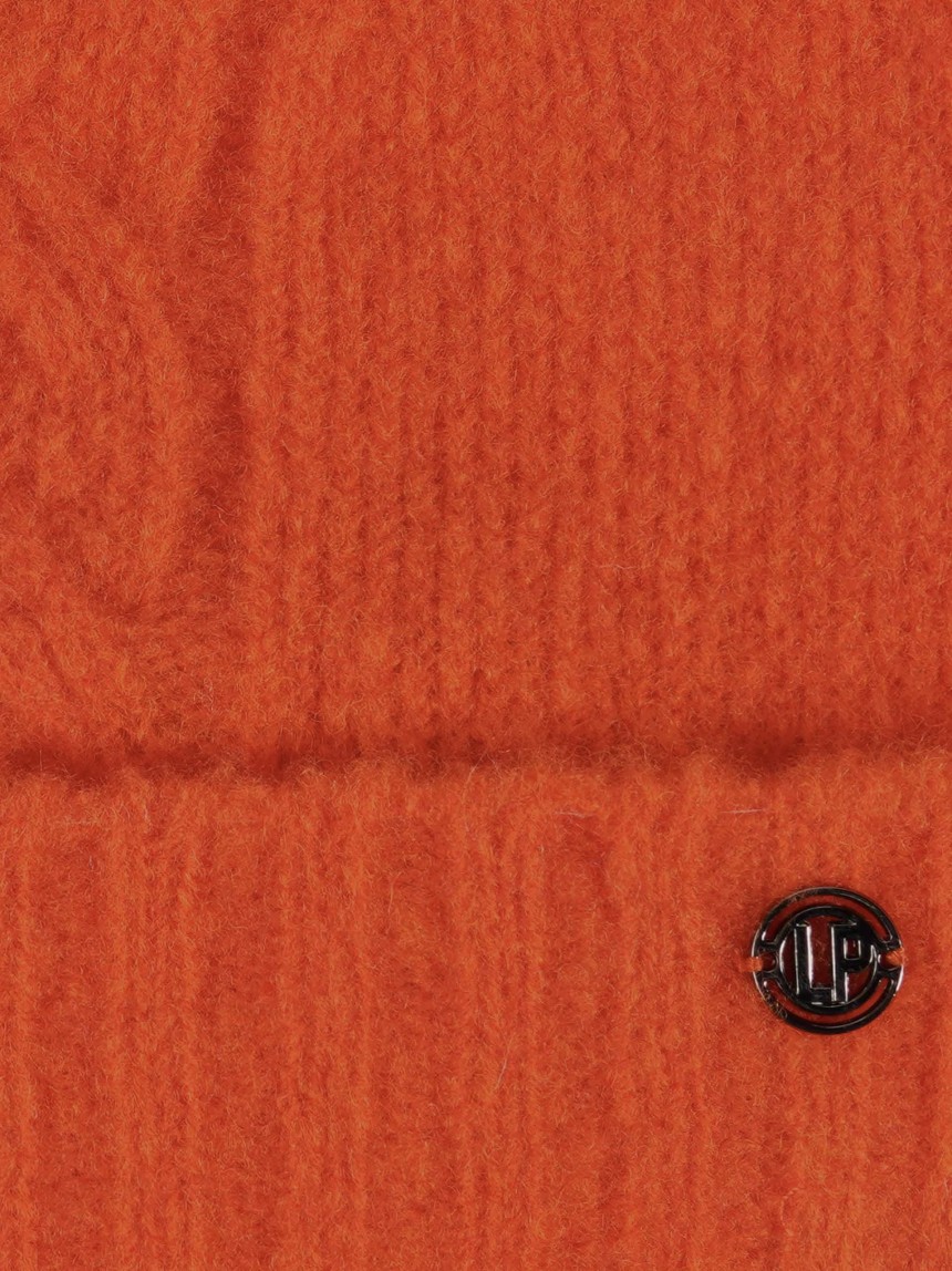Gorro trançado laranja